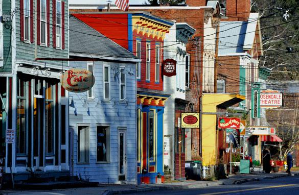 Businesses along Main Street in Rosendale. (photo by Lauren Thomas)