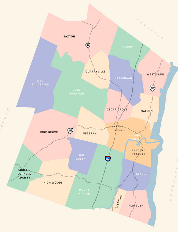 Saugerties hamlets and cultural geography - Hudson Valley One