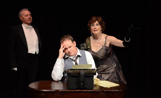 Lou Trapani, Jim Nurre and Barbara Rankin in Sunset Boulevard at The Center for Performing Arts at Rhinebeck. (photo by Joanne Contreni)