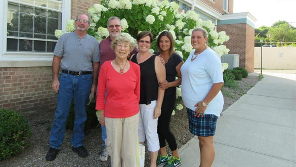 Back Row: Peter Bellizzi, Adolf Jonietz, Kate Jonietz, Natasha Gasparro, Christina DeMaio. Front Row: Angela Grieco. Missing: Lauriann Marion, Julie Kelsall-Dempsey, Mark Elia