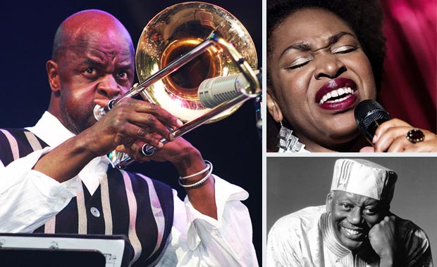 (Clockwise from left): Craig Harris, Charenée Wade and Randy Weston