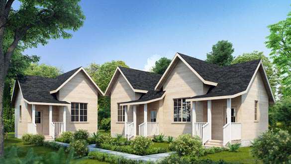 Architect’s rendering of the proposed cottages at The Lodge.