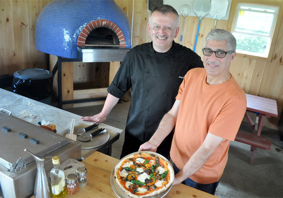 Artist and entrepreneur Alan Siegel (on right) and chef Doug Vincent (photo by Lauren Thomas)
