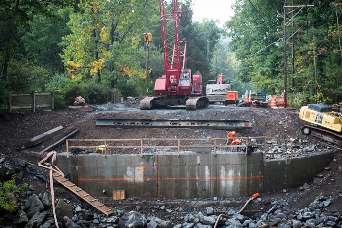 Work continues in Mount Tremper. (photo by Dion Ogust)