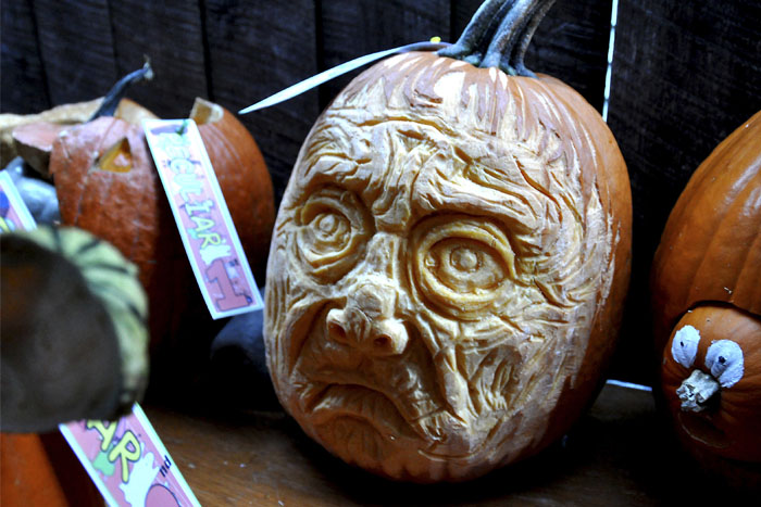 A prize winning entry at The Bakery's Night of 100 pumpkins.