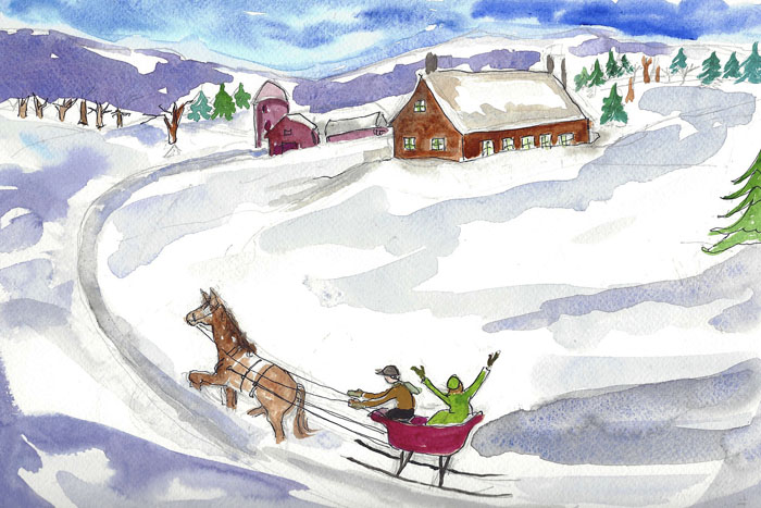Coming Home from Sarah of Overlook Mountain. Watercolor by Jean White, who will read from the book Sunday at the Woodstock Historical Society.