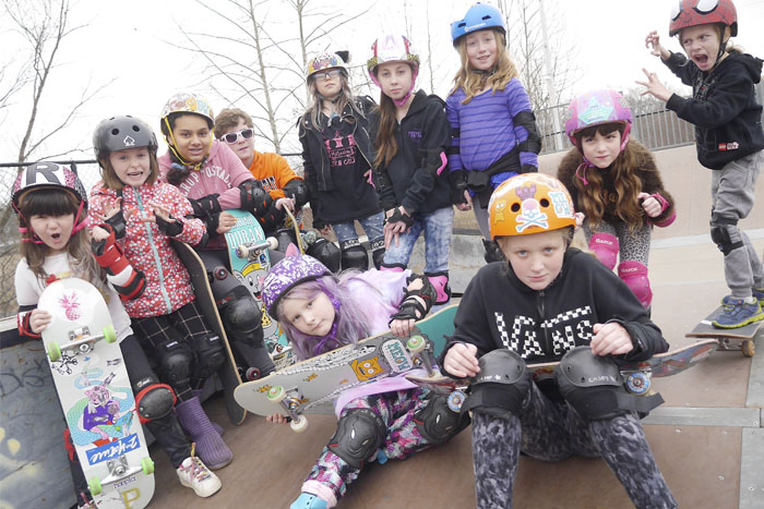 Local girls learn the ropes of skateboarding at Gardiner’s Majestic ...